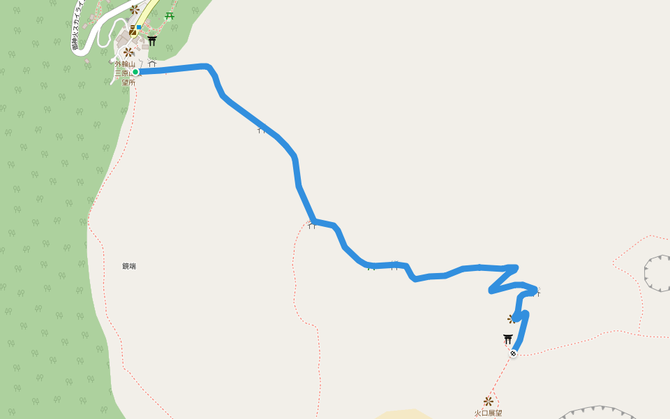 山頂遊歩道 walking route map in Oshima