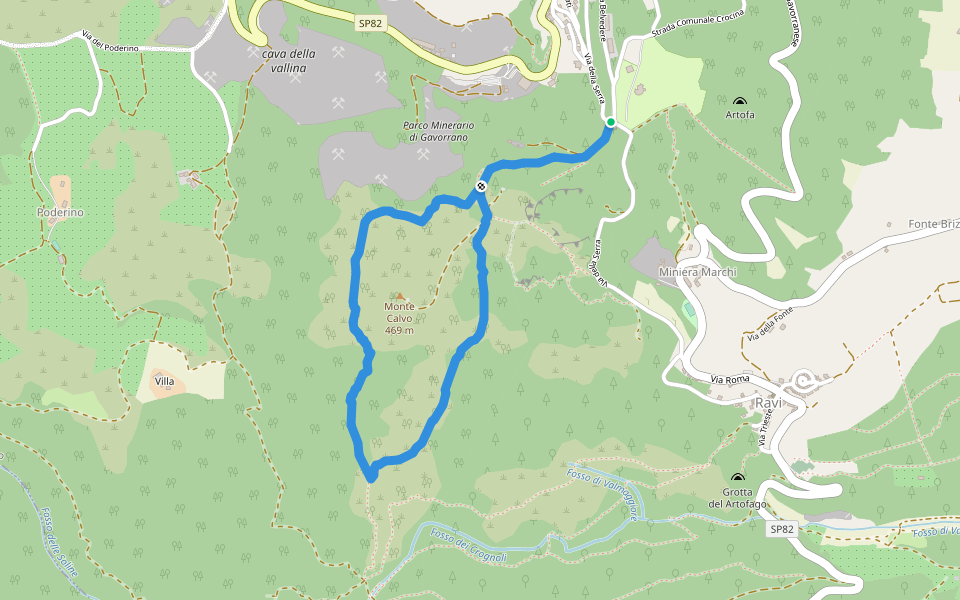 sentiero 3 Comune di Gavorrano walking route map in Gavorrano