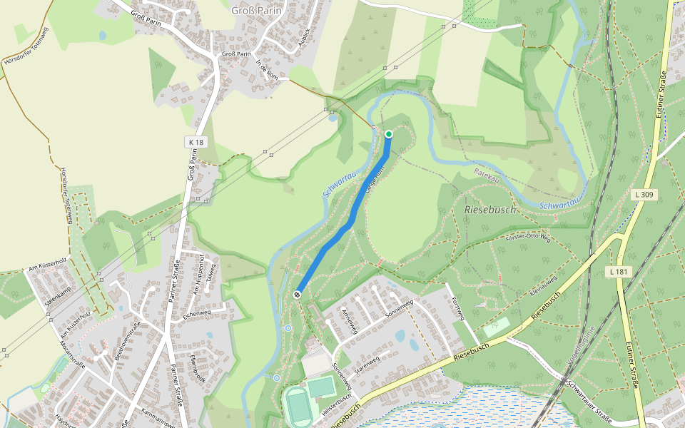 Wanderweg 7 walking route map in Bad Schwartau