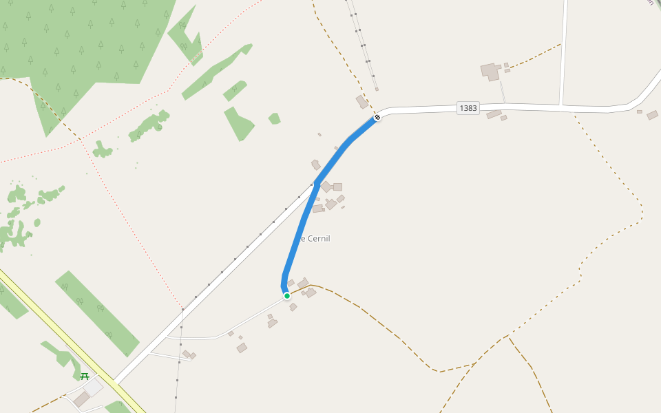 Le Cernil - fixme walking route map in Tramelan