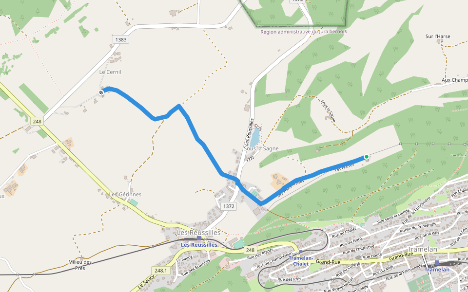 Le Cernil - fixme walking route map in Tramelan