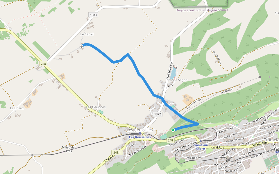 Le Cernil - fixme walking route map in Tramelan