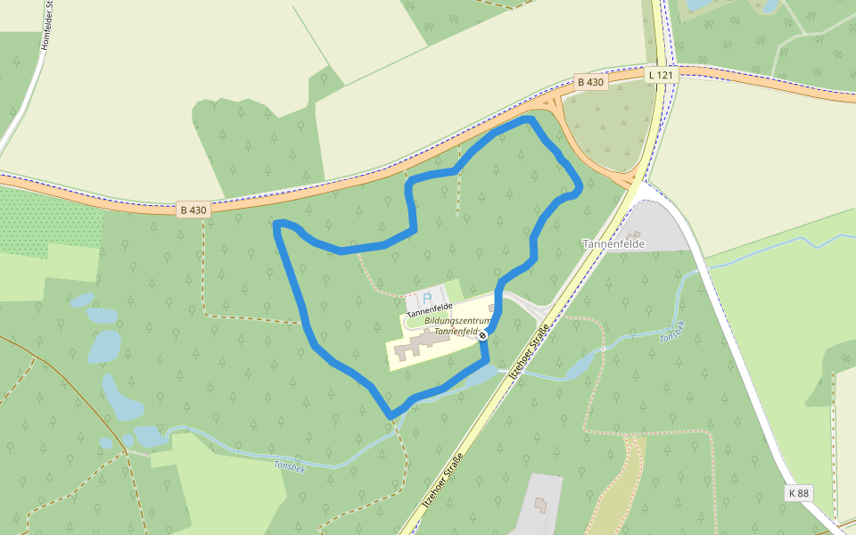 BZT walking route map in Aukrug