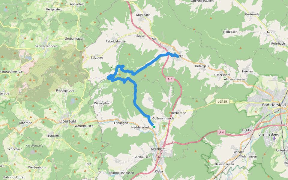 Eisenbergweg (+42) walking route map in Kirchheim