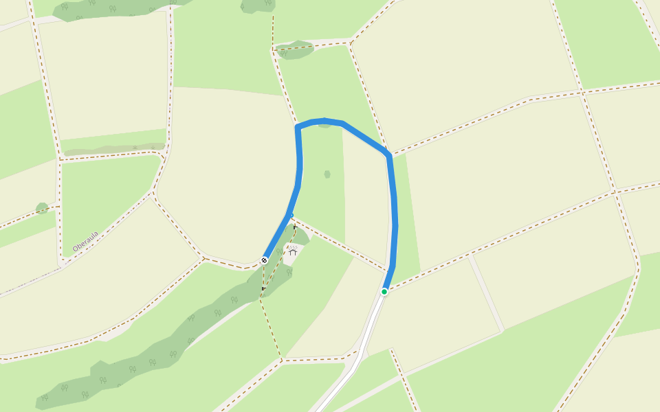 Wanderweg Oberaula, Höhenweg nach Oberaula walking route map in Oberaula