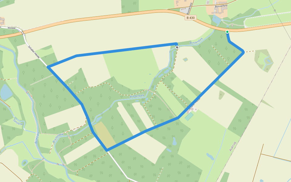 4 walking route map in Aukrug