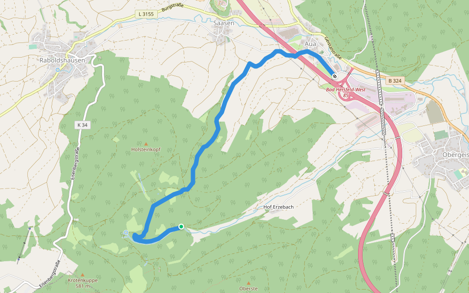 Wanderweg Neuenstein (N1) walking route map in Neuenstein