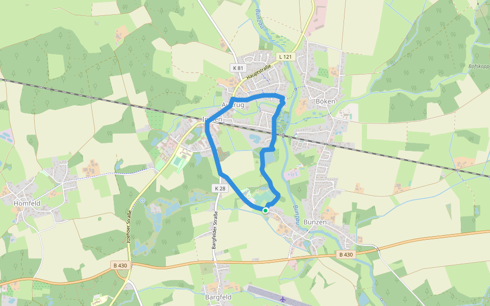 5 walking route map in Aukrug