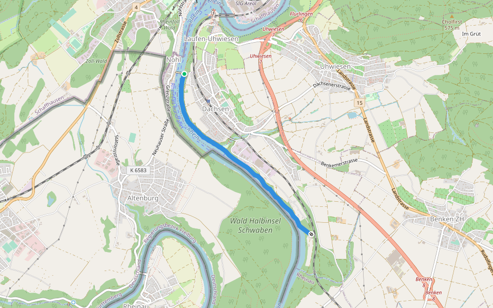 Nohlbrücke - Mettli walking route map in Nohl