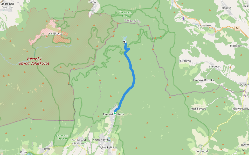 Náučný chodník Remetské Hámre - Morské oko walking route map in Remetské Hámre