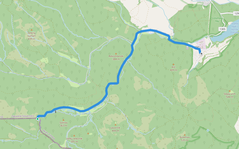 Náučný chodník Majdan walking route map in Doľany