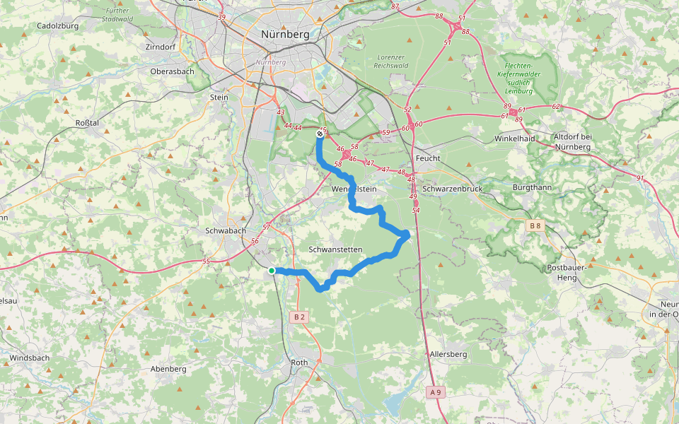 Parzifal-Weg Teil 1 walking route map in Rednitzhembach