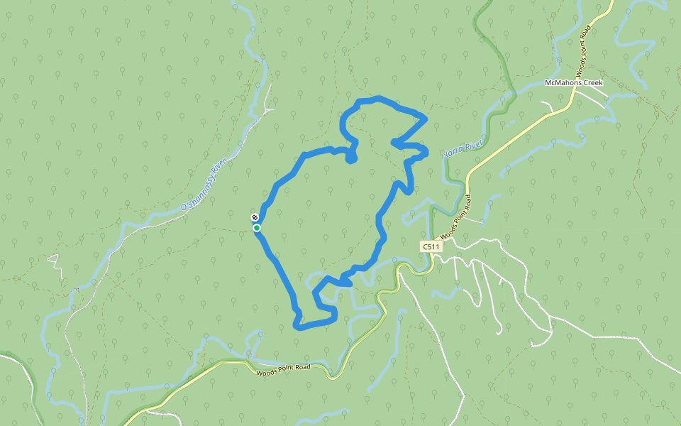 Reefton Goldfields Walk walking route map in Mcmahons Creek
