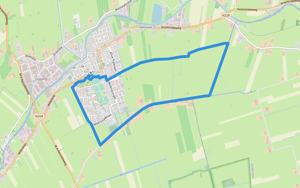 Bloklandroute walking route map in Montfoort