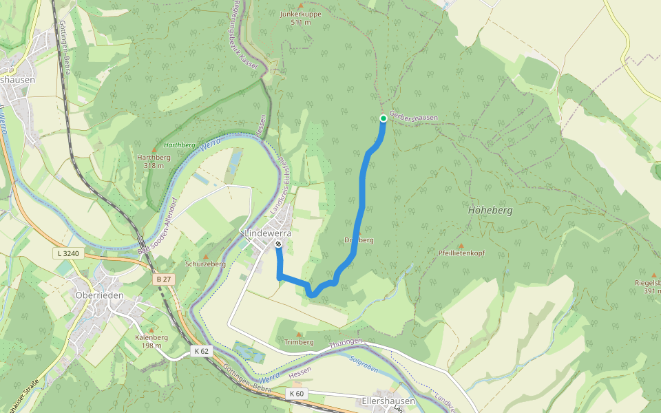 Theodor-Storm-Weg walking route map in Lindewerra