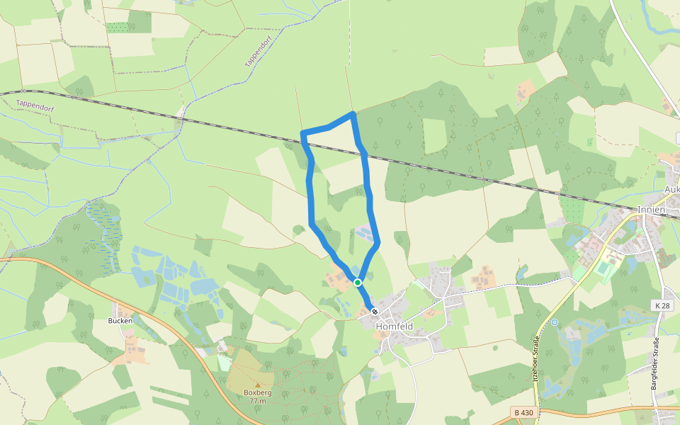 11 walking route map in Aukrug