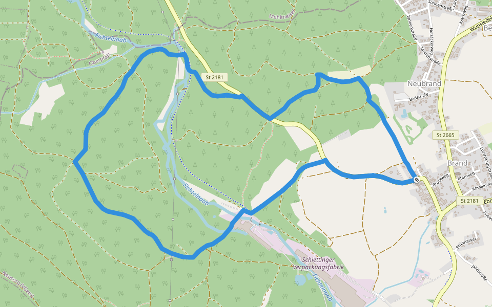 Brand Rundwanderweg Nr. 3 walking route map in Brand