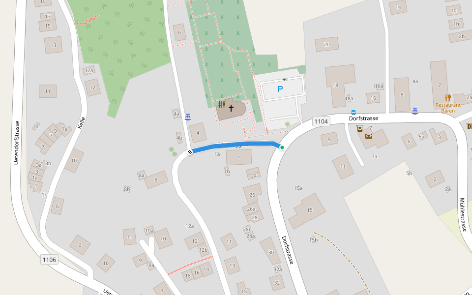 Thierachern Kirche - Thierachern Kirche walking route map in Thierachern