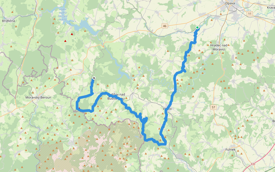 [M] Bučina - Opava walking route map in Štáblovice