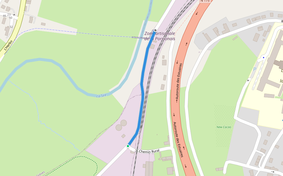 De Honfleur au Mont-Saint-Michel walking route map in Le Val-Saint-Père