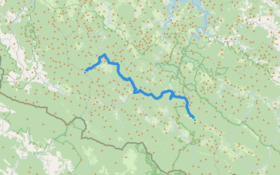Przełęcz Orłowicza - Jaworne walking route map in Smerek