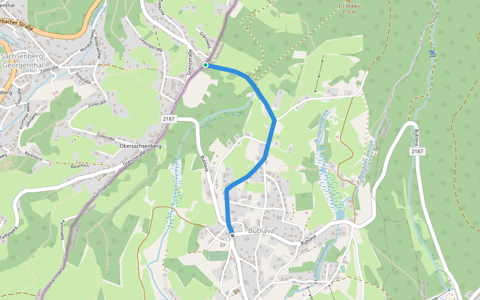 [Ž] Rozc. pod Aschbergem - Bublava walking route map in Klingenthal