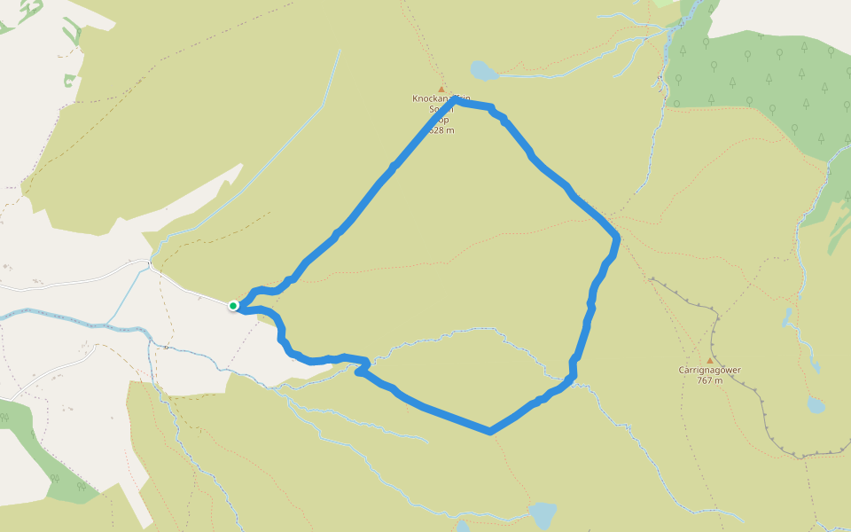 Coumduala Loop walking route map in Broomhill