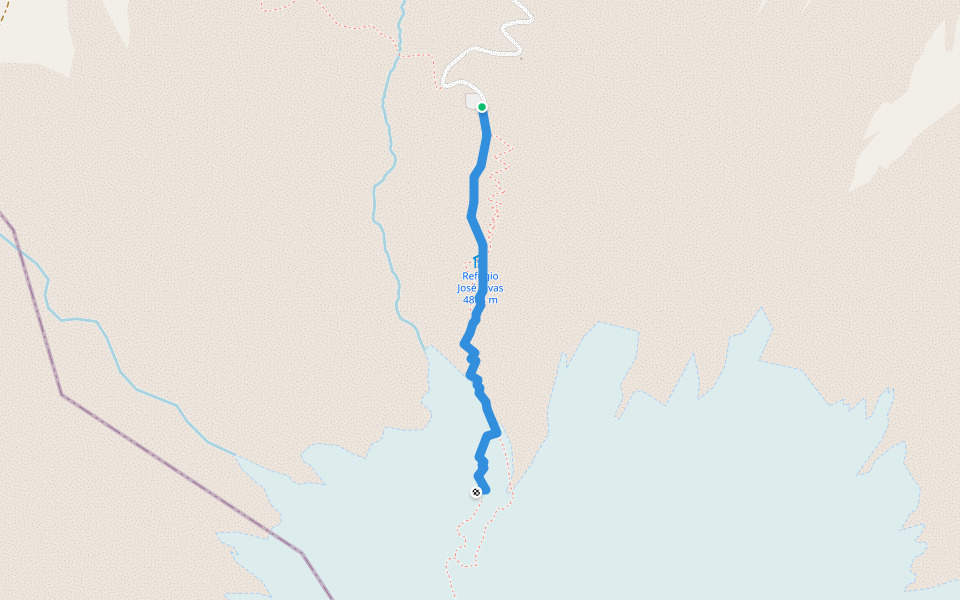 Vía normal walking route map in Ovejería