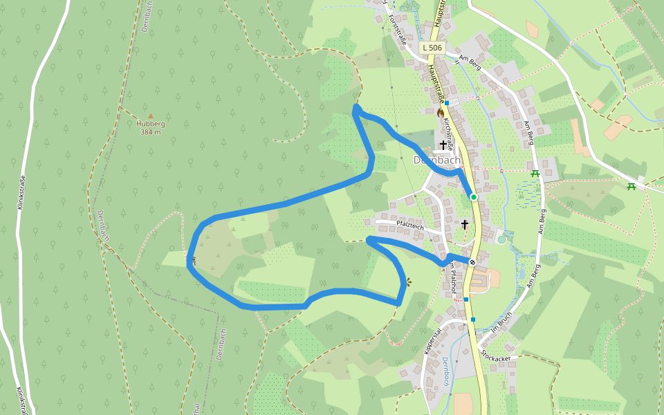 Ramberger Nr. 32 walking route map in Dernbach