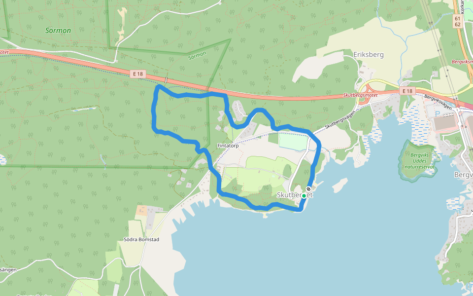 5 km elljusspår walking route map in Karlstad