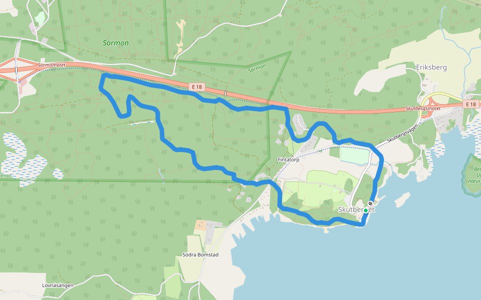 7,5 km träningsspår walking route map in Karlstad