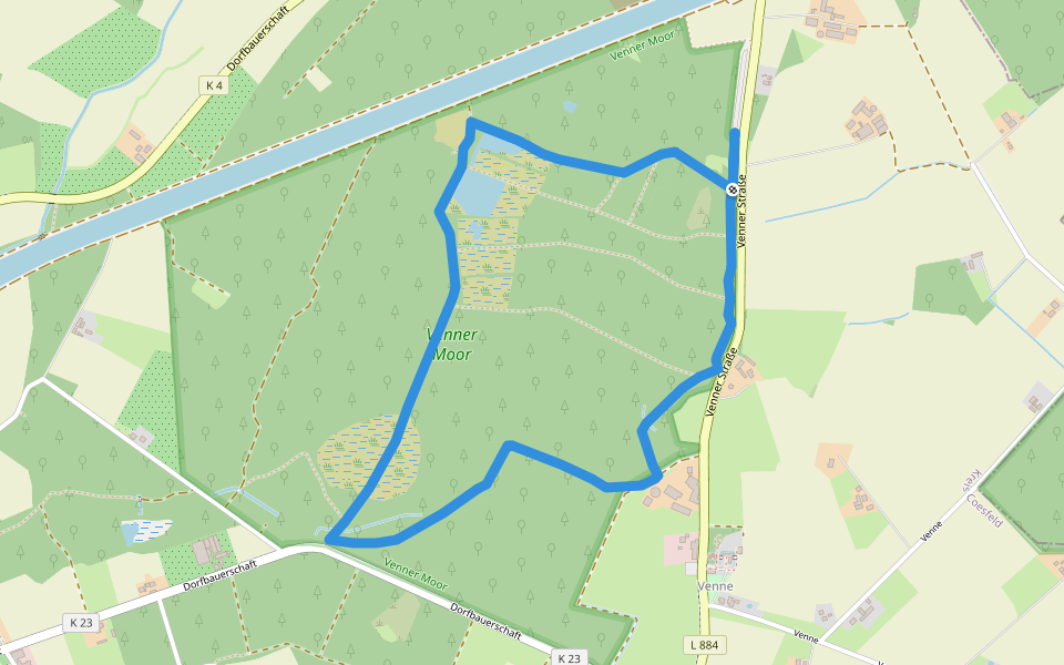 Venne Rundweg A9 walking route map in Senden