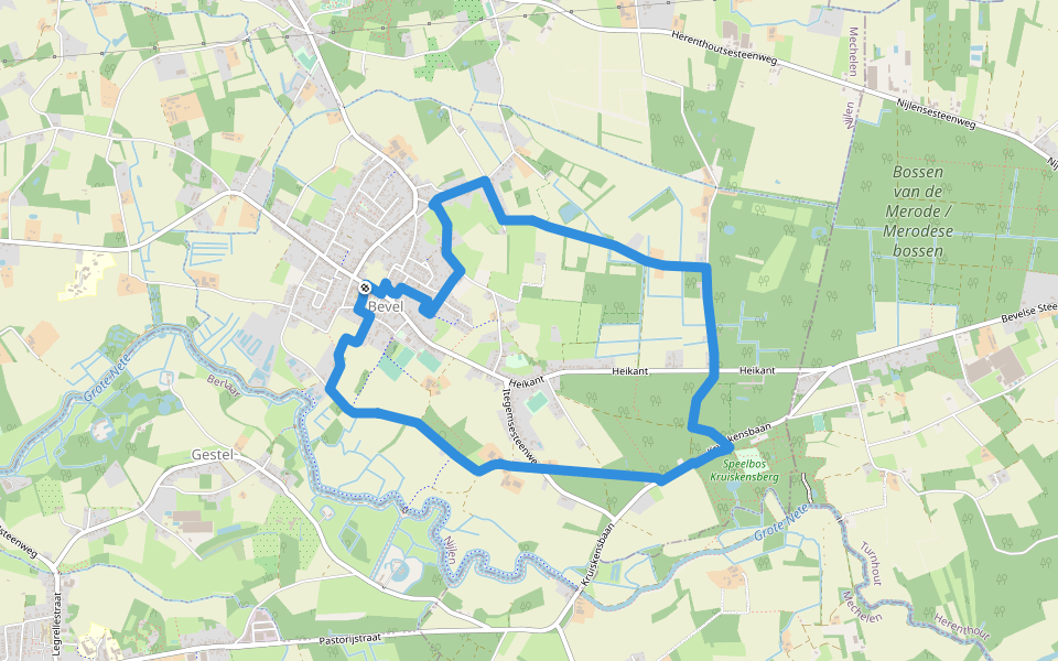 Stynehofpad walking route map in Nijlen