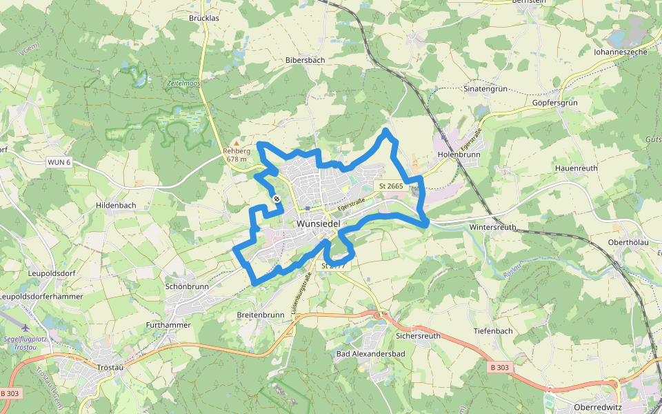 Landschaftslehrpfad Wunsiedel walking route map in Wunsiedel
