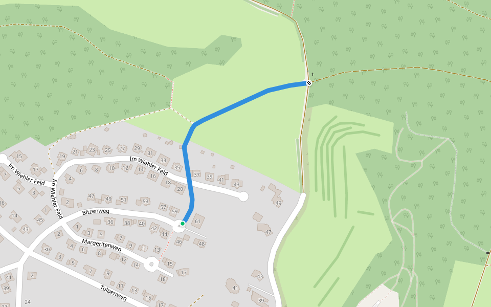 Vollkreis Wiehl walking route map in Wiehl