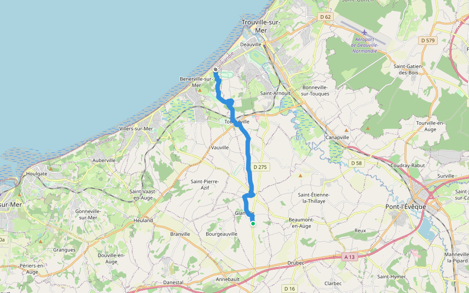 GR 26 variante walking route map in Glanville