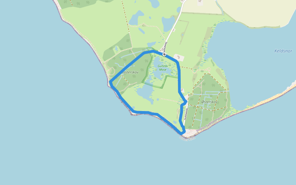Lille hestetur walking route map in Bagenkop