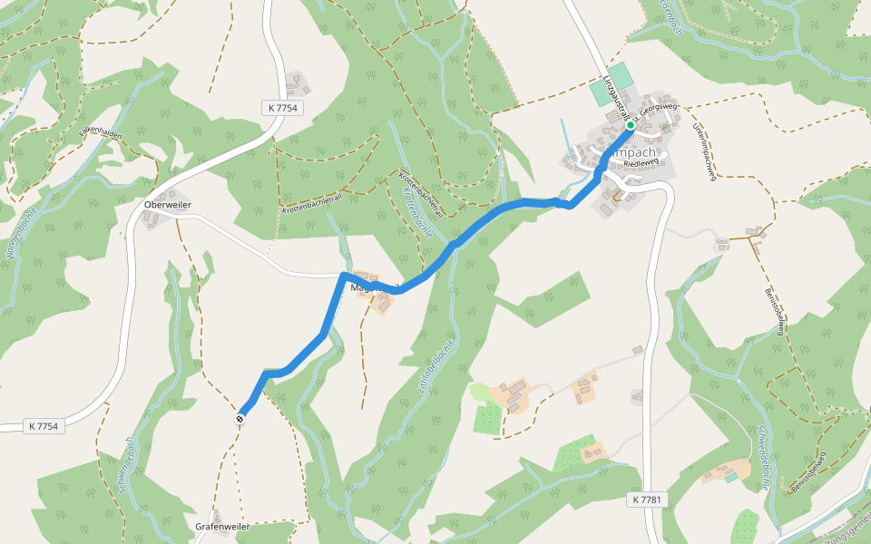 Wandern im Deggenhausertal walking route map in Deggenhausertal