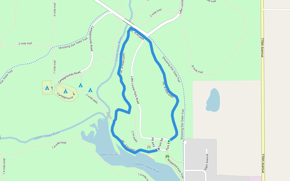 Hiking Club Trail Le Roy, Minnesota Pacer