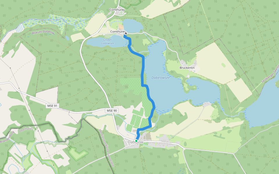 Schmetterlingsweg walking route map in Wokuhl-Dabelow