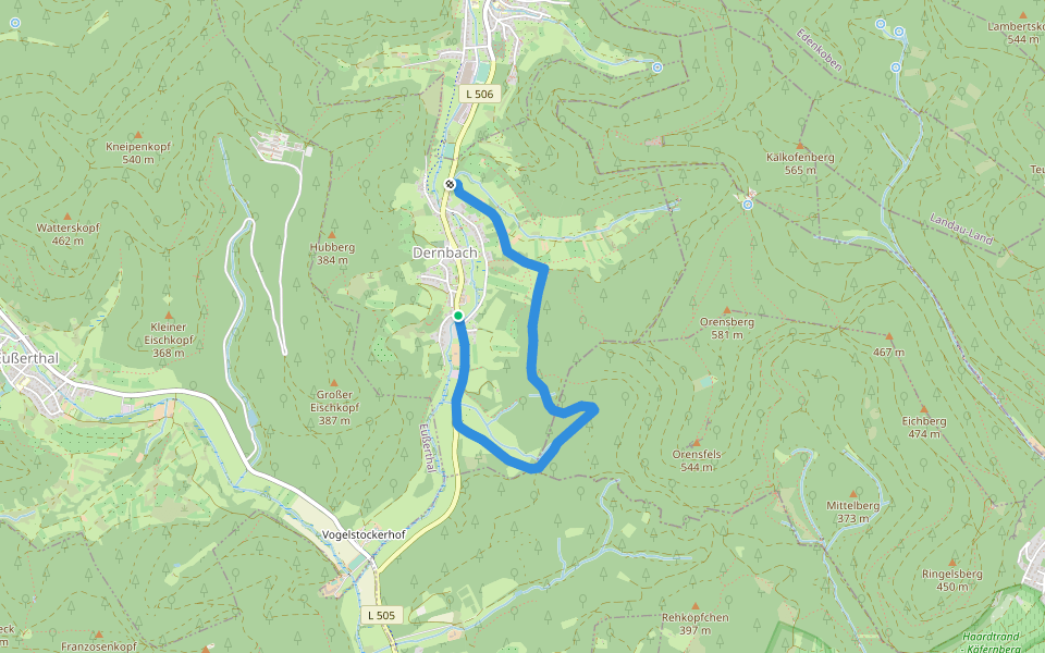 Dernbacher D3 walking route map in Dernbach