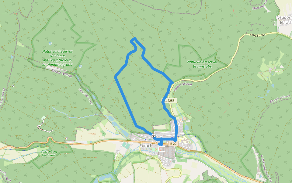 Rundweg "Dreiherrnbrunnen" walking route map in Ebrach