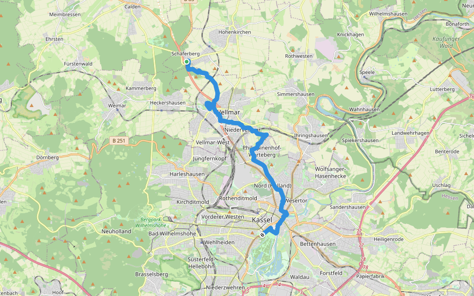 Märchenlandweg - Etappe 8 walking route map in Espenau