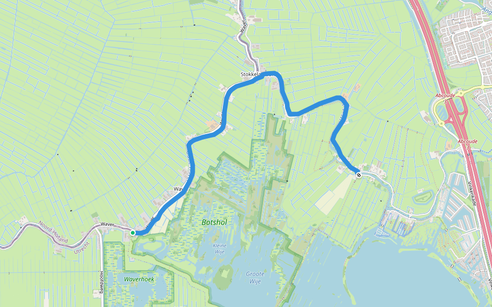 Broedseizoenroute (15 maart - 15 juni) walking route map in Waverveen