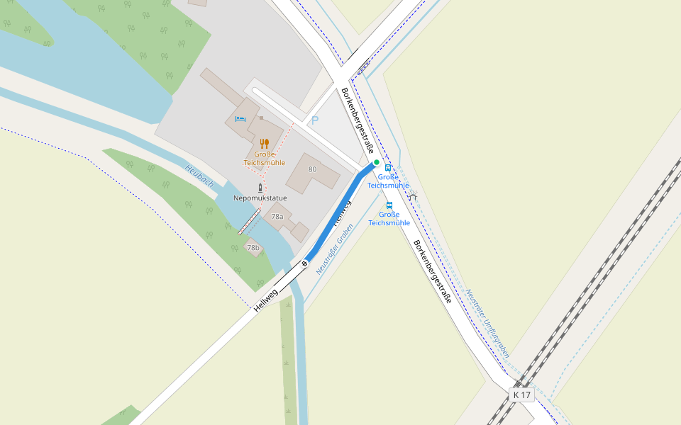 Große Teichsmühle Rundweg A2 walking route map in Dülmen