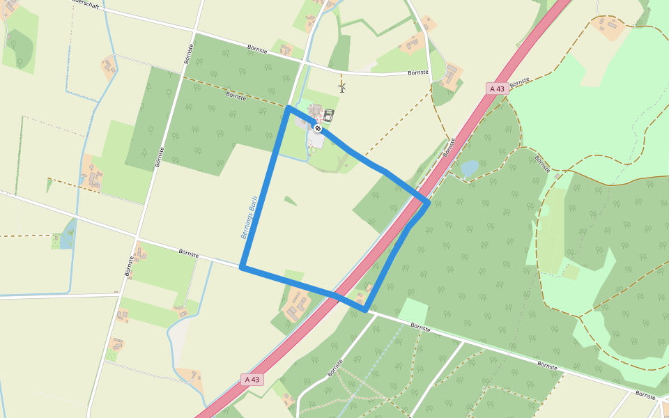 Haus Waldfrieden Rundweg A7 walking route map in Dülmen