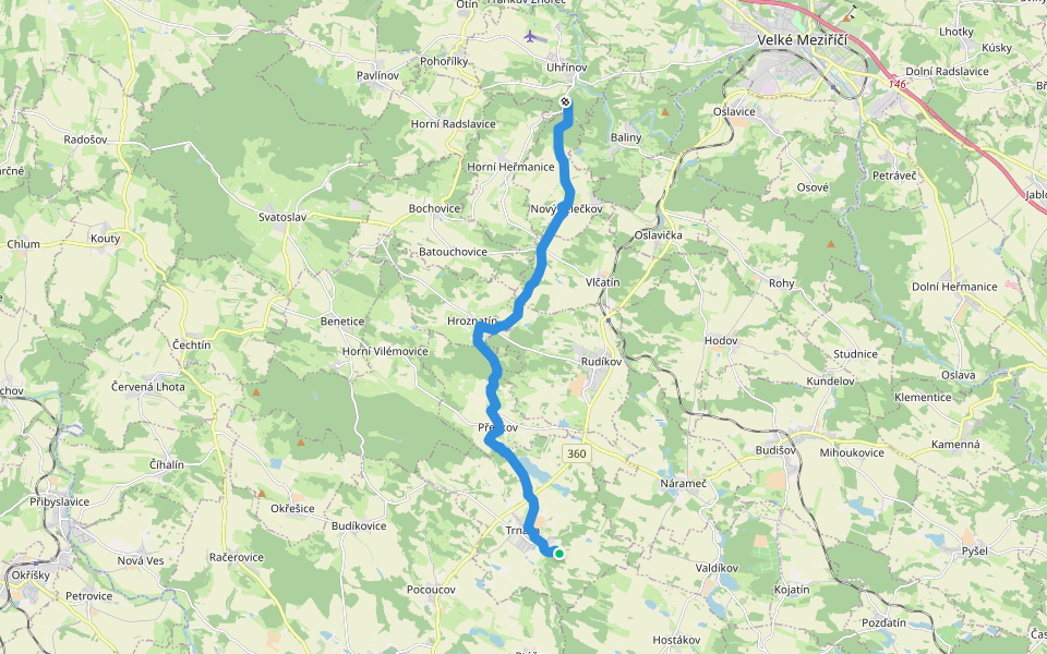 [Ž] Pod Kopaninami - Trnava walking route map in Trnava