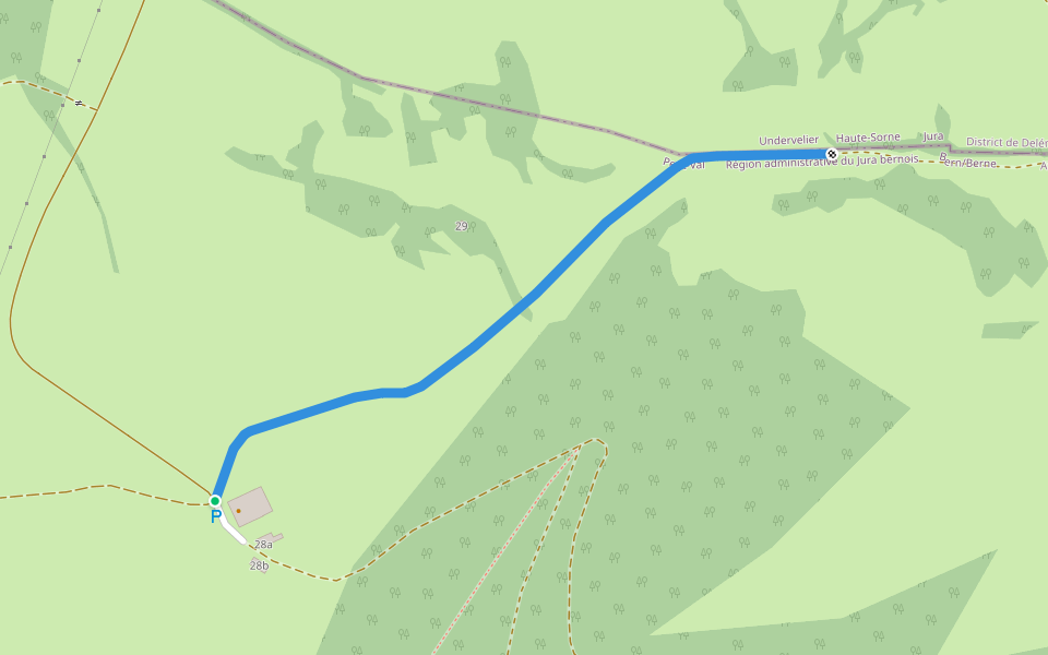 Sur la Côte - fixme walking route map in Petit-Val