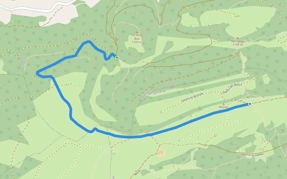Moron/Sommet- fixme walking route map in Petit-Va