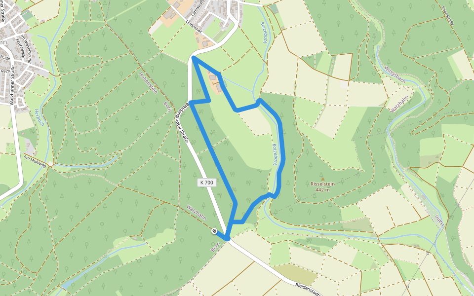 Rundwanderweg Rotmilan walking route map in Taunusstein
